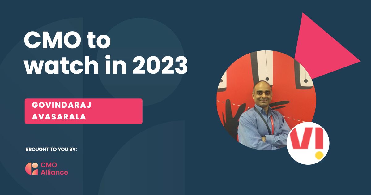 Govindaraj Avasarala CMO to Watch in 2023 badge