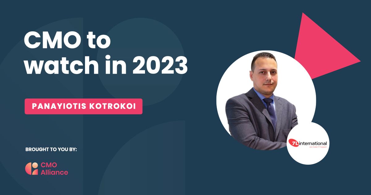 Panayiotis Kotrokoi CMO to Watch in 2023 badge