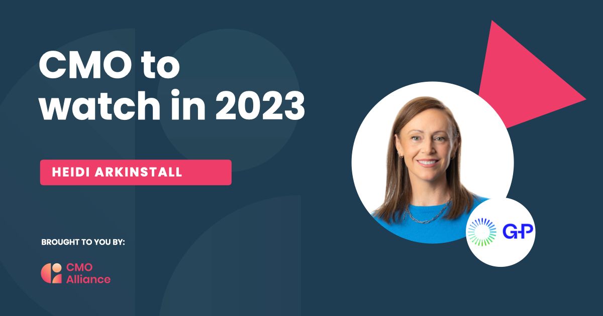 Heidi Arkinstall CMO to Watch in 2023 badge