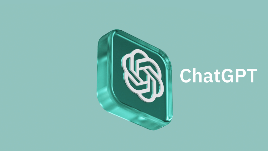 ChatGPT logo on a light teal background