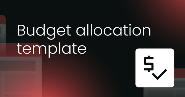 Budget allocation   template